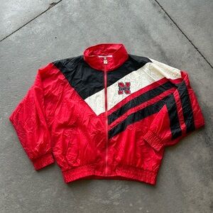 Vintage Nebraska Cornhuskers Logo 7 Windbreaker Jacket